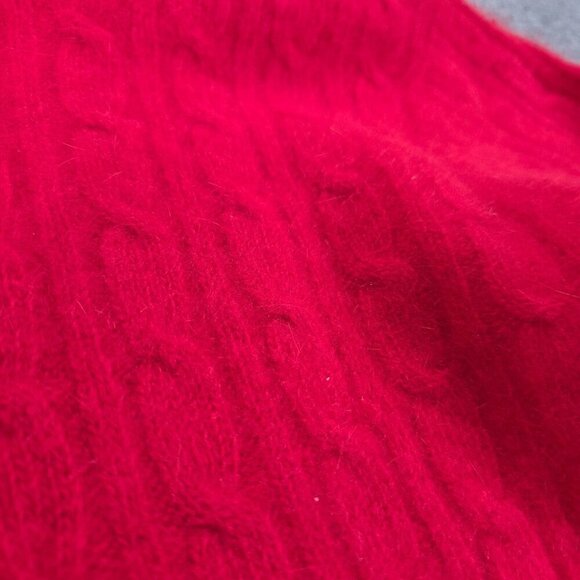 Vintage Express Tricot 90’s Y2k Red Angora Lambswool Blend Sweater Size Medium - Picture 4 of 8